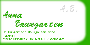 anna baumgarten business card